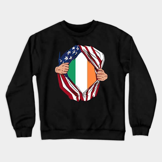 USA American Grown Irish Roots Crewneck Sweatshirt by tobzz